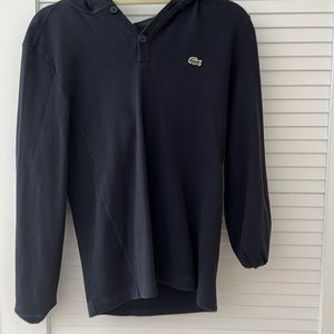 Lacoste blue knit hoodie